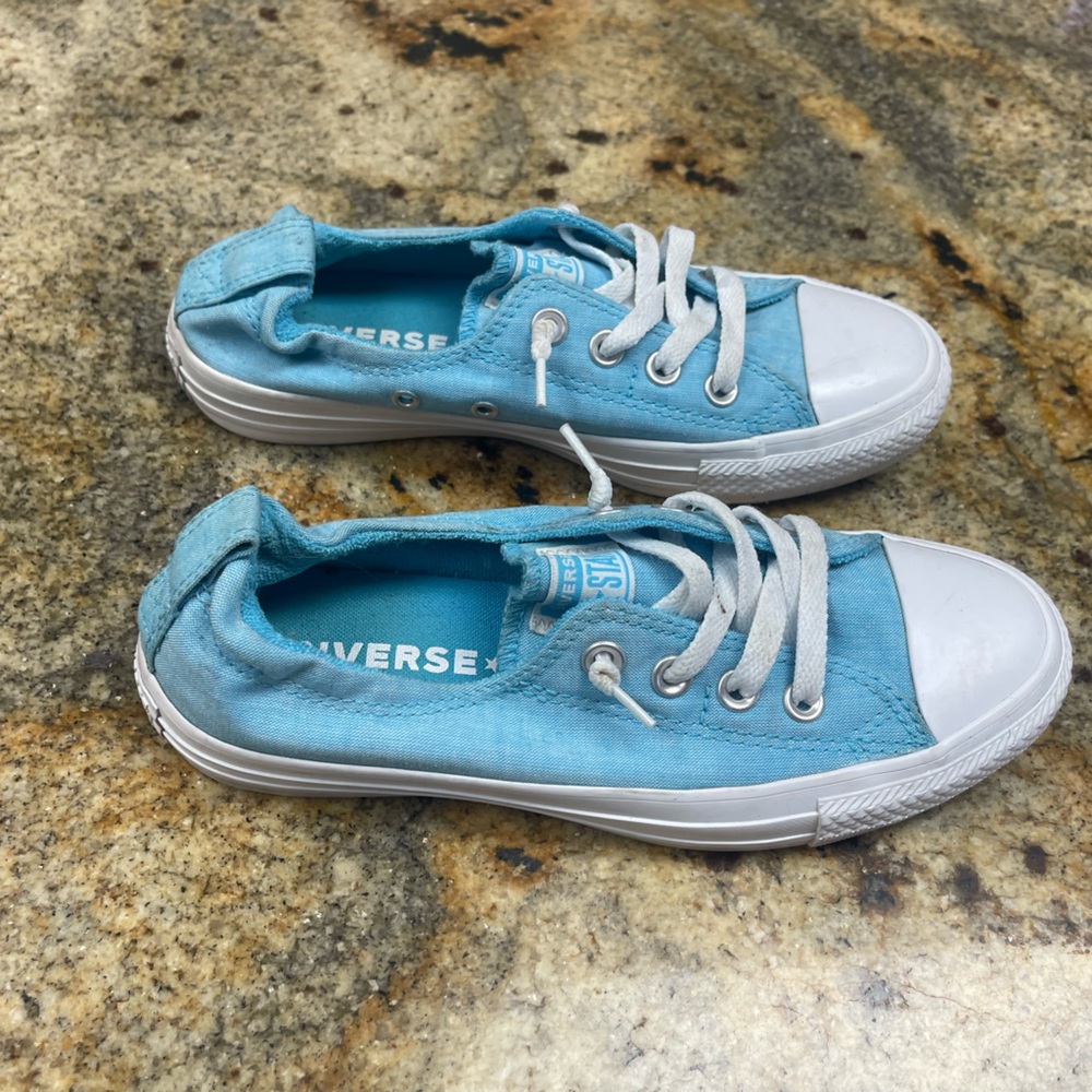 Converse Light Blue and White Women's Shoes